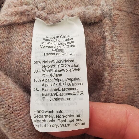 Madewell Coziest Yarn Faux Wrap Pullover Sweater - size Small in Mauve - Picture 14 of 14